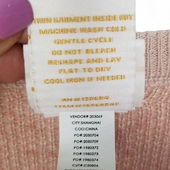 Sailor Moon Luna & Sailor Guardian Symbols Sweater Pink Cream Yellow - M - Picture 7 of 7